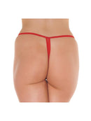 Luxe Kanten Flowers String Met Open Kruis - Rood-Erotiekvoordeel.nl