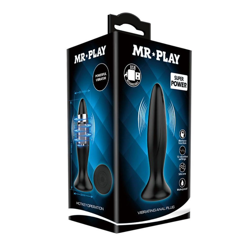 Mr. Play Vibrerende oplaadbare anaal plug - buttplug Special-Erotiekvoordeel.nl