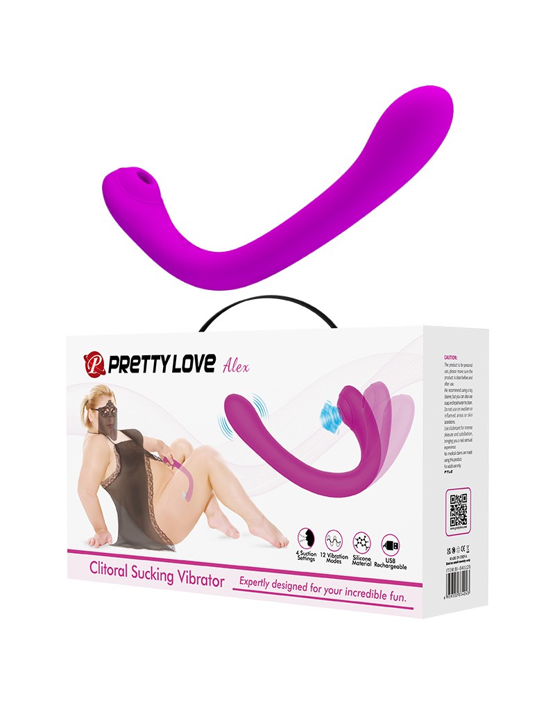 Pretty Love - Alex - G-Spot + Clitoris Vibrator - Met luchtdruk stimulatie - Roze-Erotiekvoordeel.nl