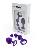 Rimba - Barcelona - Anaal Set Met Buttplug En Anaal kralen - Paars-Erotiekvoordeel.nl