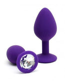 Rimba - Berlin - Bling Buttplug - Set Met 2 Buttplugs Met Kristal - Paars-Erotiekvoordeel.nl