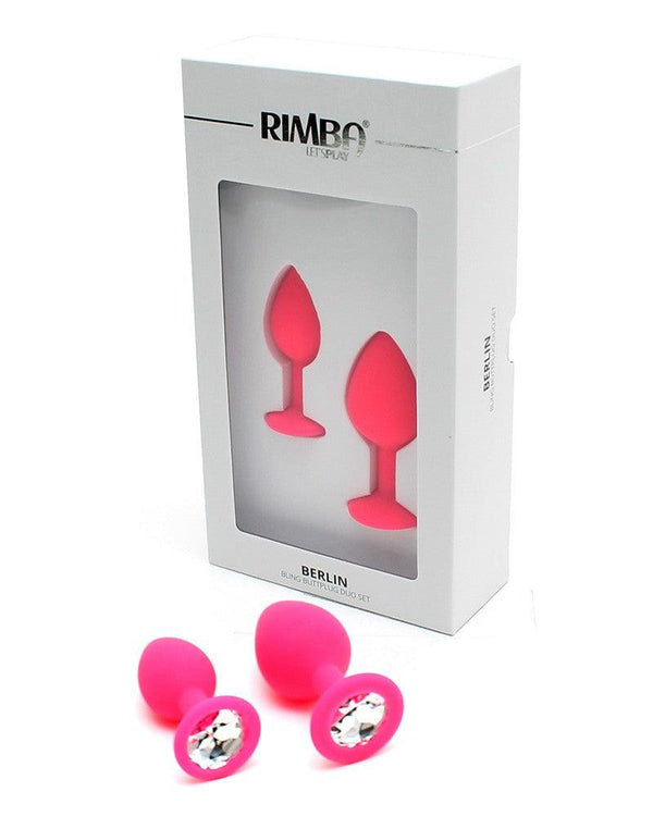 Rimba - Berlin - Bling Buttplug - Set Met 2 Buttplugs Met Kristal - Roze-Erotiekvoordeel.nl