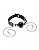 Rimba Bondage Play - Gag Met Siliconen Bal En Tepelklemmen-Erotiekvoordeel.nl