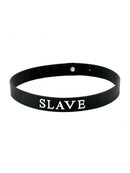 Rimba Bondage Play - Halsband - Halsbandje Met Tekst SLAVE - Siliconen - Collar