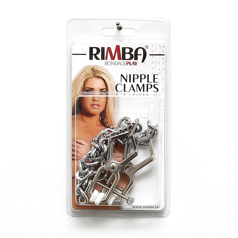 Rimba Bondage Play - Industriële Tepelklemmen Met Verstelschroef En Ketting-Erotiekvoordeel.nl