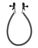 Rimba Bondage Play - Kleine Tepelklemmen Met Aandraaischroef En Ketting - Zwart-Erotiekvoordeel.nl