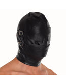 Rimba Bondage Play - Leren Masker Met afneembare gag En oogdelen