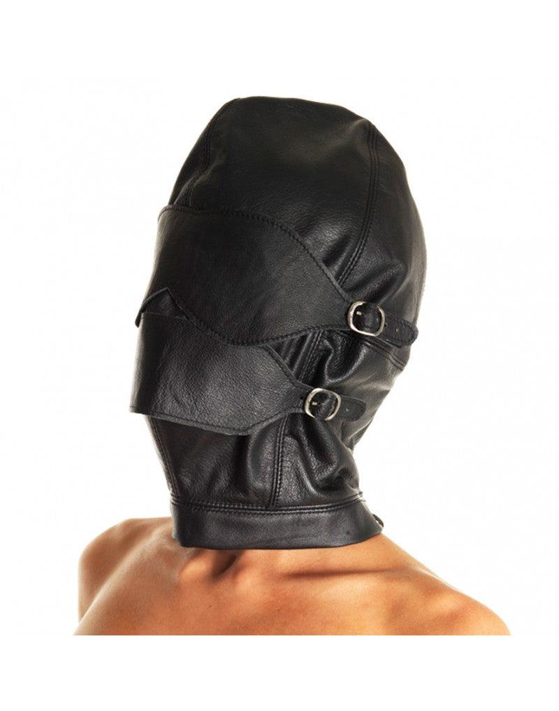 Rimba Bondage Play - Leren Masker Met afneembare gag En oogdelen