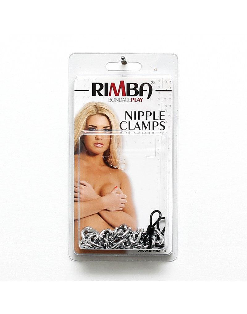 Rimba Bondage Play - Rubber Ringen Tepelklemmen Met Ketting - Verstelbaar-Erotiekvoordeel.nl