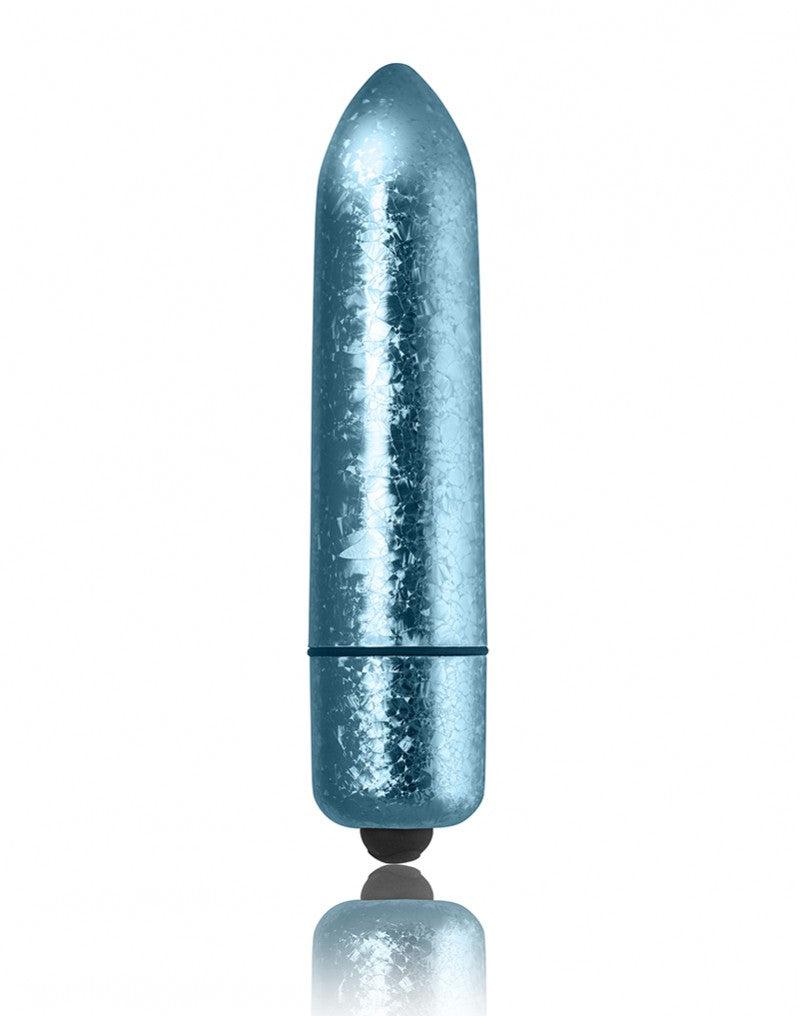 Rocks-off - RO-120MM - Basis Vibrator - Frosted Fleur - Blauw-Erotiekvoordeel.nl