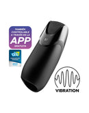 Satisfyer - Men Vibration+ - Met App Control - Masturbator - Zwart-Erotiekvoordeel.nl