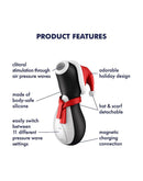 Satisfyer Penguin - Holiday Edition - Luchtdruk Stimulator - USB-oplaadbaar - Zwart, Rood & Wit-Erotiekvoordeel.nl