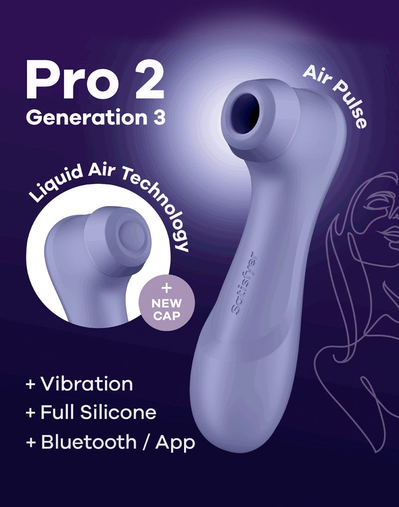 Satisfyer - Pro 2 Generation 3 - Luchtdruk Vibrator Met App Control - Lila-Erotiekvoordeel.nl