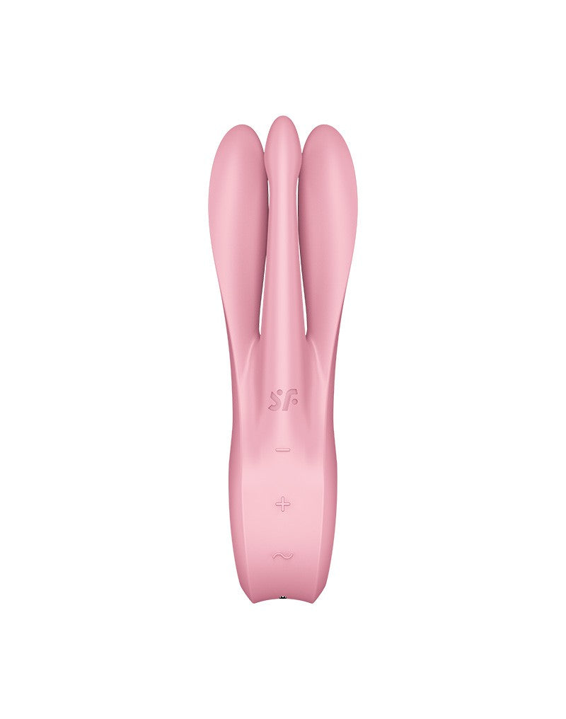 Satisfyer - Threesome 1 - Multi Vibrator Met 3 Voelsprieten - Licht Roze-Erotiekvoordeel.nl