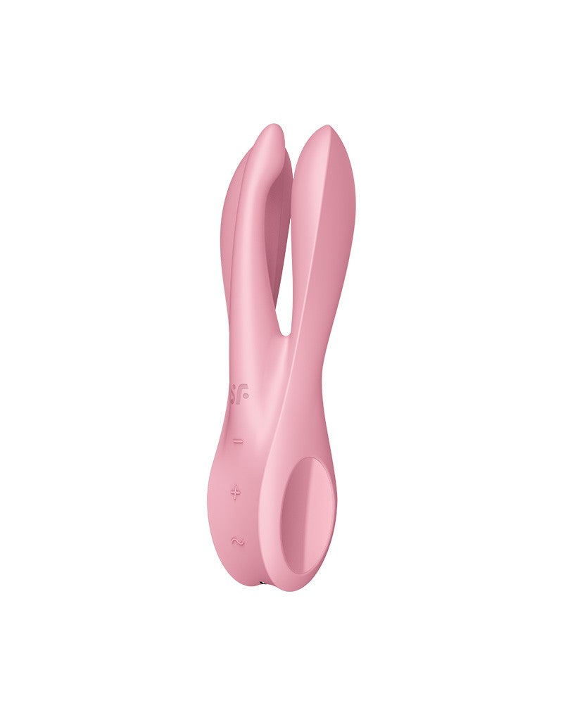 Satisfyer - Threesome 1 - Multi Vibrator Met 3 Voelsprieten - Licht Roze-Erotiekvoordeel.nl