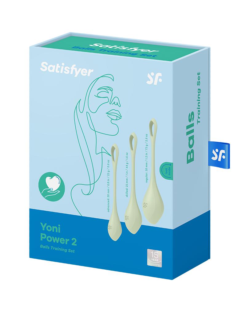 Satisfyer - Yoni Power 2 Kegel Bekkenbodem Training Vaginale Balletjes Set - groen