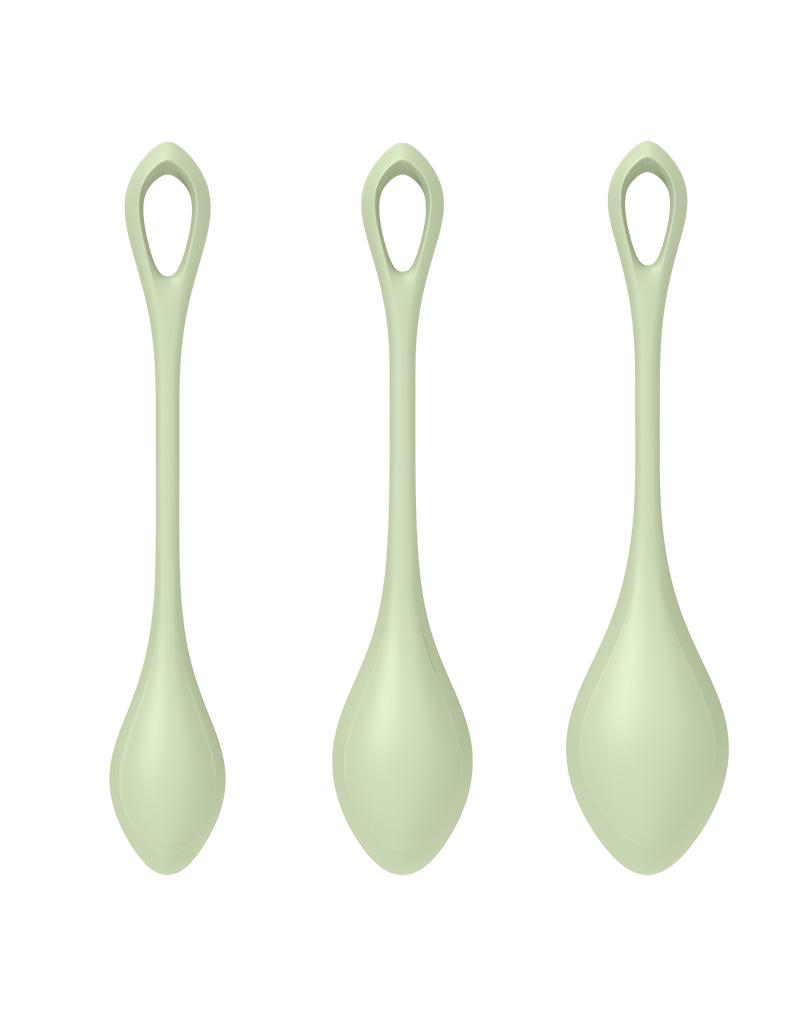 Satisfyer - Yoni Power 2 Kegel Bekkenbodem Training Vaginale Balletjes Set - groen