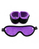 Soft Bondage Boeien Met Masker - Zwart/Paars