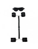 Soft Bondageset Hand/Enkels Met band En blinddoek - Zwart