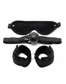 Soft Bondage Set Met klittenband En gag (3-delig)