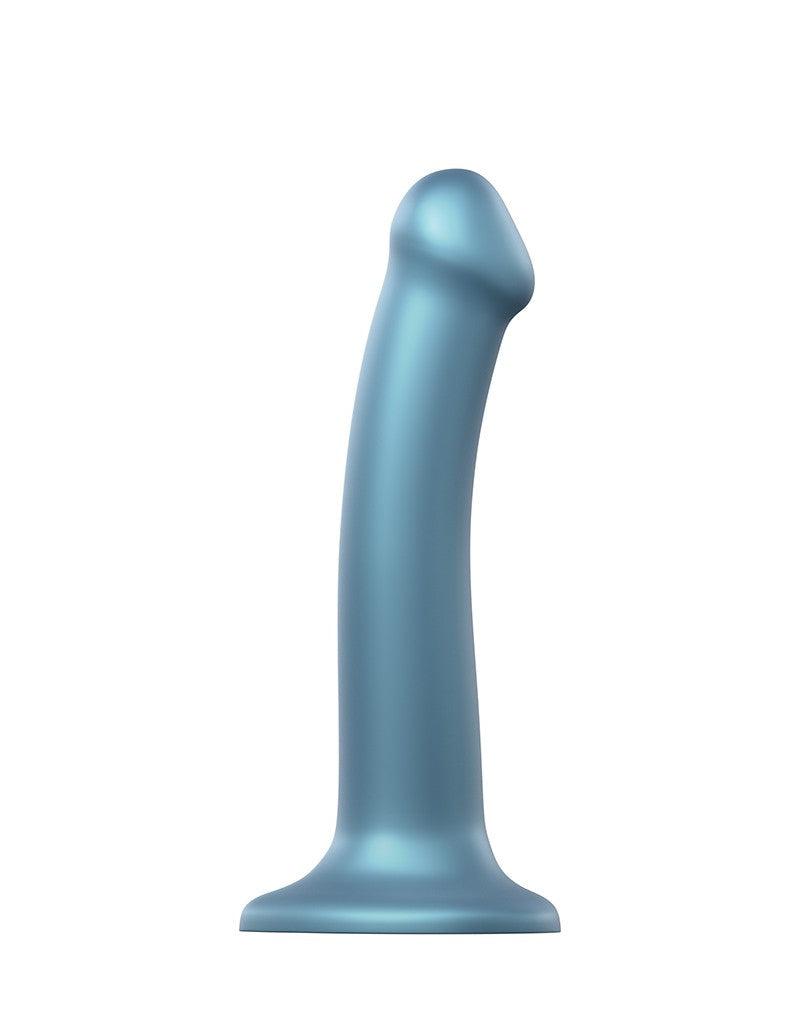 Strap-On-Me - Semi-Realistische Mono Density Dildo - Metallic Blauw-Erotiekvoordeel.nl