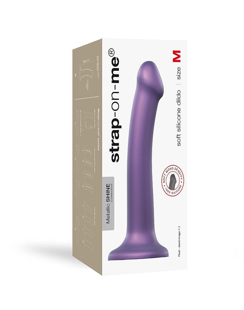 Strap-On-Me - Semi-Realistische Mono Density Dildo - Metallic Paars-Erotiekvoordeel.nl