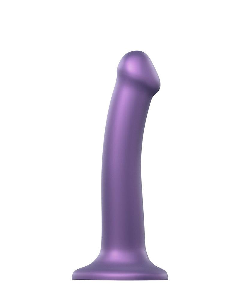 Strap-On-Me - Semi-Realistische Mono Density Dildo - Metallic Paars-Erotiekvoordeel.nl