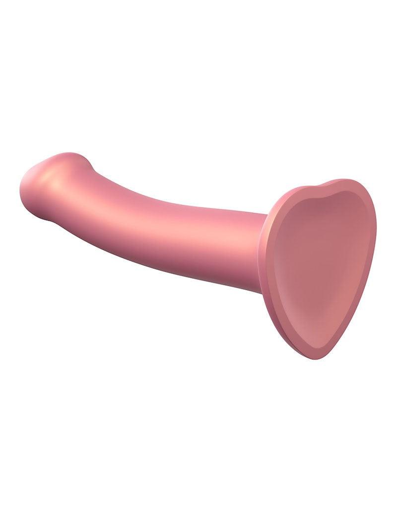 Strap-On-Me - Semi-Realistische Mono Density Dildo - Metallic Roze-Erotiekvoordeel.nl