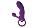Virgite - Mini Vibrator Met Clitoris Borsteltje - Paars