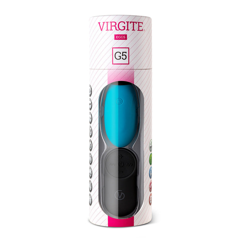 Virgite - Oplaadbaar Vibrerend Eitje Met Remote Control G5 - Blauw
