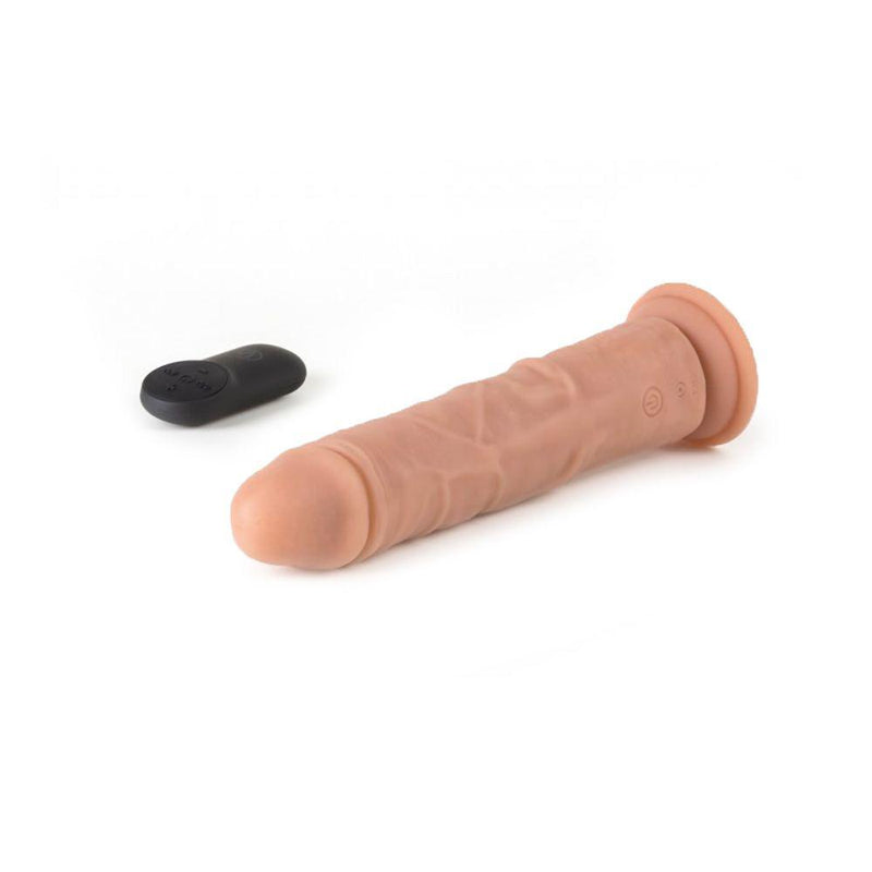 Virgite - Roterende Vibrerende Dildo - 19 cm - Met Afstandsbediening - Lichte Huidskleur-Erotiekvoordeel.nl