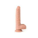 Virgite - Roterende Vibrerende Dildo Met Scrotum - 19 cm - Met Afstandsbediening - Lichte Huidskleur-Erotiekvoordeel.nl