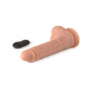 Virgite - Roterende Vibrerende Dildo met Scrotum - 21 cm - Met Afstandsbediening - Lichte Huidskleur-Erotiekvoordeel.nl