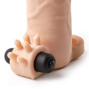 Virgite - Vibrerende Penis Sleeve die echt aanvoelt 19 cm - Lichte Huidskleur-Erotiekvoordeel.nl