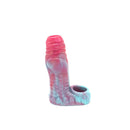 Kiotos Monstar 07 - Penis Sleeve - Penisverlenging - Met Ball Stretcher Opening - Diameter Ø 50 mm - Siliconen - Roze Blauw-Erotiekvoordeel.nl